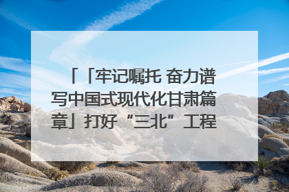 「牢记嘱托 奋力谱写中国式现代化甘肃篇章」打好“三北”工程攻坚战 筑牢国家西部生态安全屏障