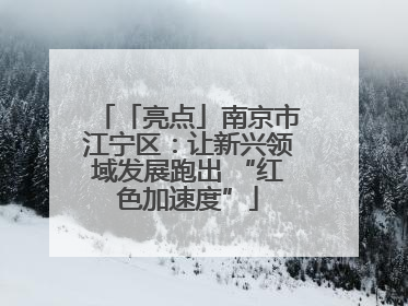 「亮点」南京市江宁区：让新兴领域发展跑出 “红色加速度”