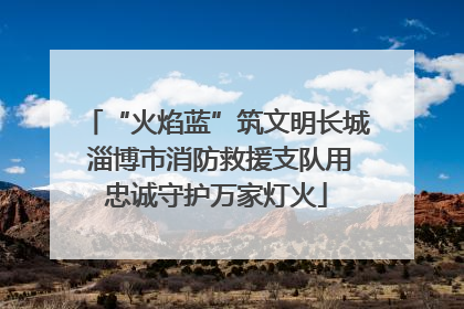 “火焰蓝”筑文明长城 淄博市消防救援支队用忠诚守护万家灯火