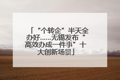 “个转企”半天全办好……无锡发布“高效办成一件事”十大创新场景