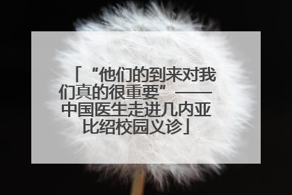 “他们的到来对我们真的很重要”——中国医生走进几内亚比绍校园义诊