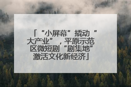 “小屏幕”撬动“大产业”，平原示范区微短剧“剧集地”激活文化新经济