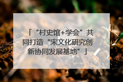 “村史馆+学会”共同打造“宋文化研究创新协同发展基地”