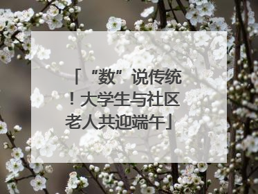 “数”说传统！大学生与社区老人共迎端午