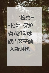 “检察+非遗”保护模式推动水族古文字融入新时代