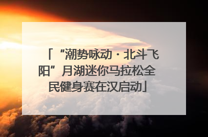 “潮势咏动・北斗飞阳”月湖迷你马拉松全民健身赛在汉启动