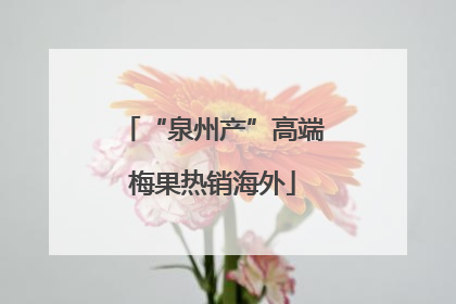 “泉州产”高端梅果热销海外