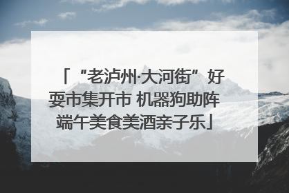 “老泸州·大河街”好耍市集开市 机器狗助阵端午美食美酒亲子乐