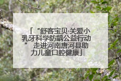 “舒客宝贝·关爱小乳牙科学防龋公益行动” 走进河南唐河县助力儿童口腔健康