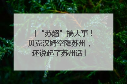 “苏超”搞大事！贝克汉姆空降苏州，还说起了苏州话