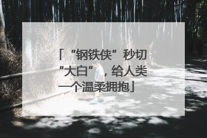 “钢铁侠”秒切“大白”，给人类一个温柔拥抱