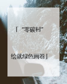 “零碳村” 绘就绿色画卷