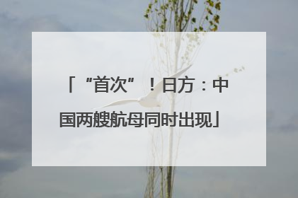 “首次”！日方：中国两艘航母同时出现