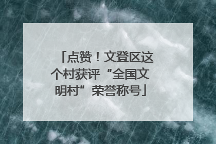 点赞！文登区这个村获评“全国文明村”荣誉称号