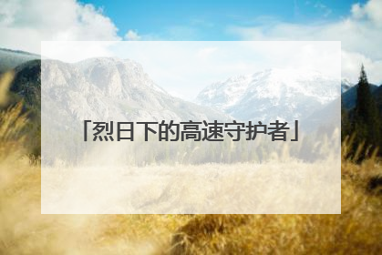 烈日下的高速守护者