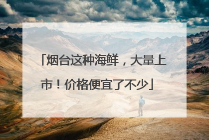 烟台这种海鲜，大量上市！价格便宜了不少