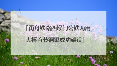 甬舟铁路西堠门公铁两用大桥首节钢梁成功架设