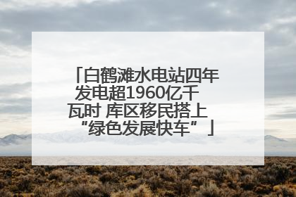 白鹤滩水电站四年发电超1960亿千瓦时 库区移民搭上“绿色发展快车”