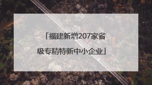 福建新增207家省级专精特新中小企业