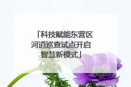科技赋能东营区河道巡查试点开启智慧新模式