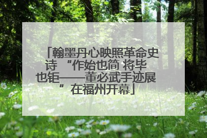 翰墨丹心映照革命史诗 “作始也简 将毕也钜——董必武手迹展”在福州开幕