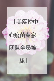 美疾控中心疫苗专家团队全员被裁