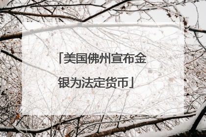 美国佛州宣布金银为法定货币