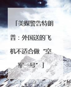 美媒警告特朗普：外国送的飞机不适合做“空军一号”