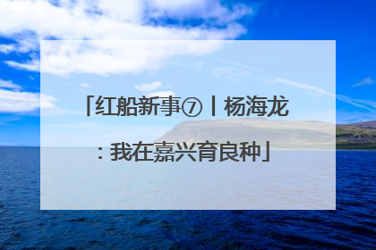 红船新事⑦丨杨海龙：我在嘉兴育良种