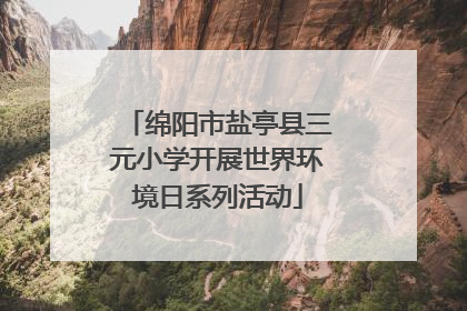 绵阳市盐亭县三元小学开展世界环境日系列活动