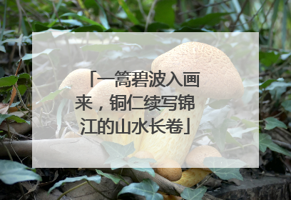 一篙碧波入画来，铜仁续写锦江的山水长卷
