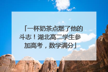 一杯奶茶点燃了他的斗志！湖北高二学生参加高考，数学满分