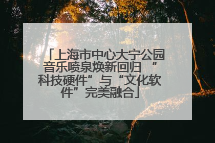 上海市中心大宁公园音乐喷泉焕新回归 “科技硬件”与“文化软件”完美融合