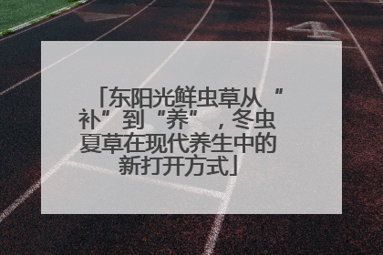 东阳光鲜虫草从“补”到“养”，冬虫夏草在现代养生中的新打开方式