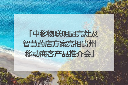 中移物联明厨亮灶及智慧药店方案亮相贵州移动商客产品推介会