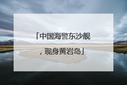 中国海警东沙舰，现身黄岩岛