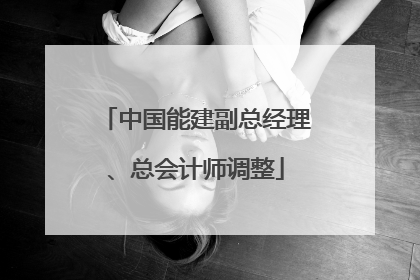中国能建副总经理、总会计师调整