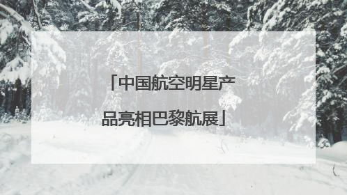 中国航空明星产品亮相巴黎航展