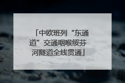 中欧班列“东通道”交通咽喉绥芬河隧道全线贯通