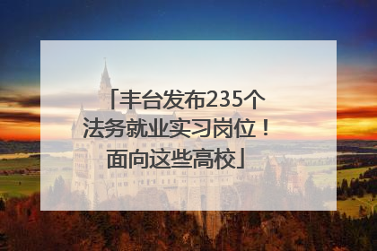 丰台发布235个法务就业实习岗位！面向这些高校