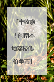 丰收啦！闽南本地荔枝低价争市