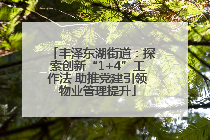 丰泽东湖街道：探索创新“1+4”工作法 助推党建引领物业管理提升