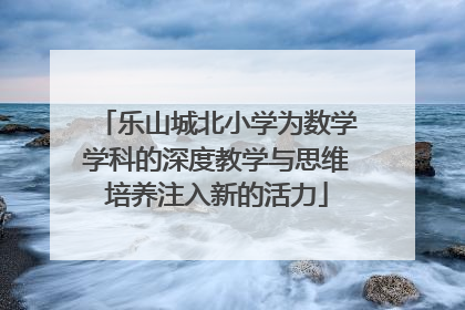 乐山城北小学为数学学科的深度教学与思维培养注入新的活力