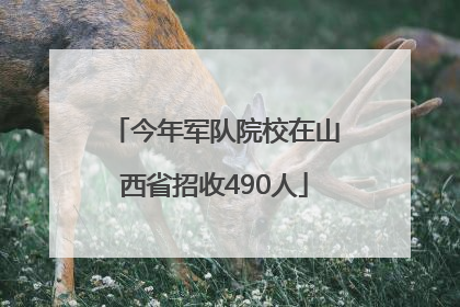 今年军队院校在山西省招收490人