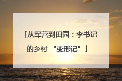 从军营到田园：李书记的乡村 “变形记”