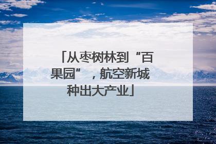 从枣树林到“百果园”，航空新城种出大产业
