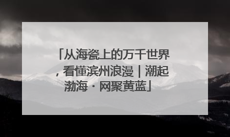 从海瓷上的万千世界，看懂滨州浪漫｜潮起渤海・网聚黄蓝
