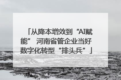 从降本增效到“AI赋能” 河南省管企业当好数字化转型“排头兵”