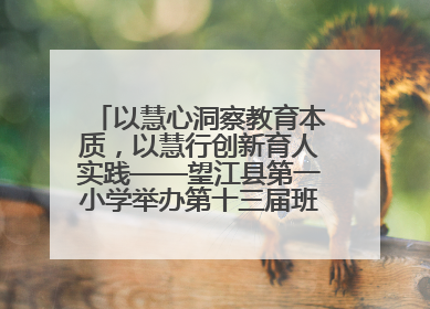 以慧心洞察教育本质，以慧行创新育人实践——望江县第一小学举办第十三届班主任论坛