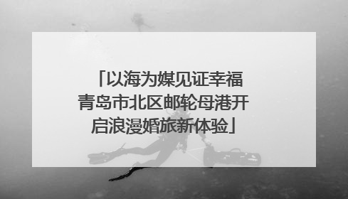 以海为媒见证幸福 青岛市北区邮轮母港开启浪漫婚旅新体验